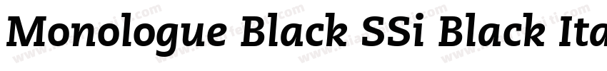 Monologue Black SSi Black Italic字体转换